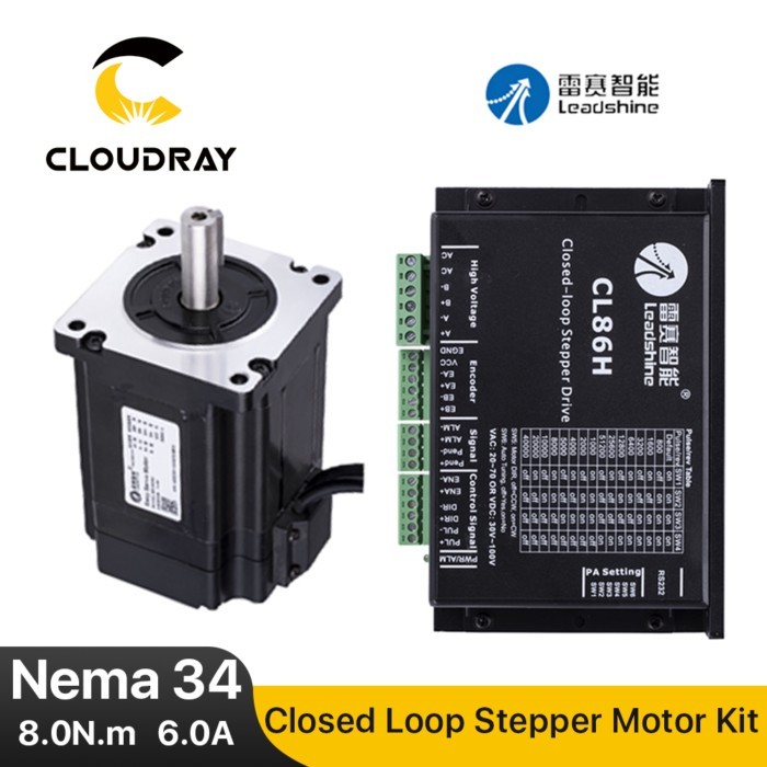 Leadshine Nema 34 8.0N.m Stepper Motor with Encoder CL86H Closed Loop Stepper Motor Driver Easy Ser