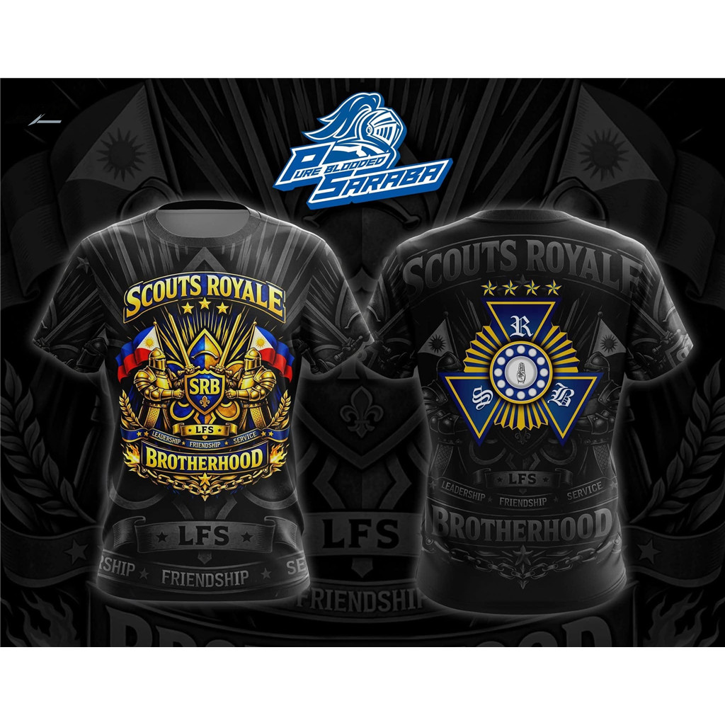J02-2026 สไตล์ใหม่ SRB Scouts Royale Brotherhood Sport Jersey พิมพ์เต็มรอบคอที่กําหนดเองชื่อและโลโก้