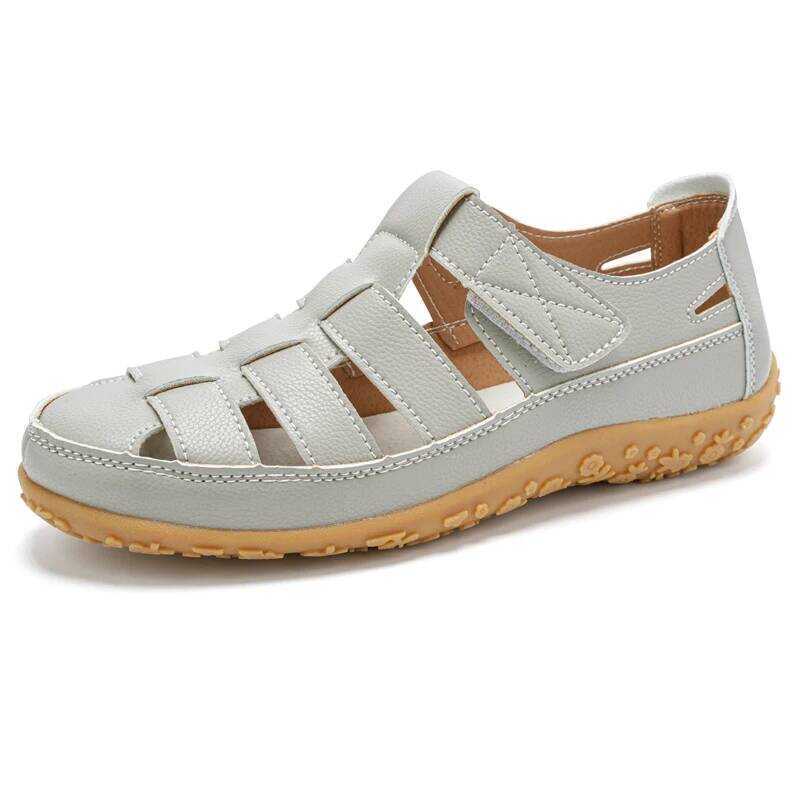 ers Women Plus Size 43 Comfortable Flats Walking Sandals Covered Toe Beach for Woman Footwear Shoes