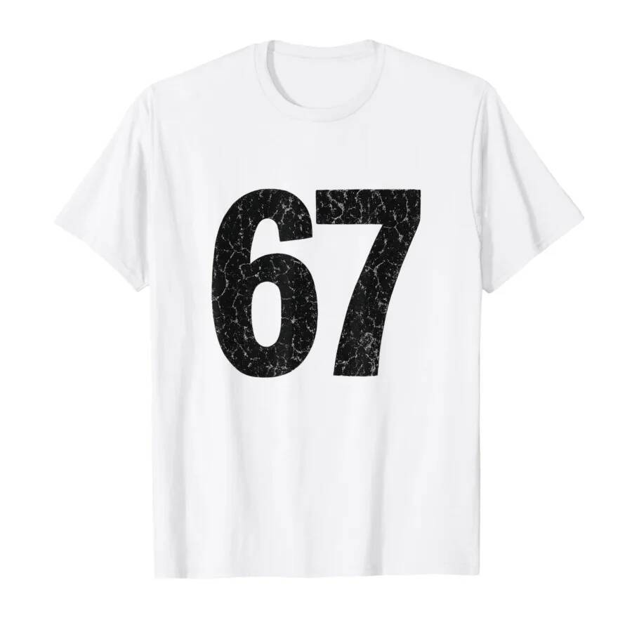 SCP 67 Six Seven 6 7 Meme Design 6 7 T-shirt For Men Women 100% Cotton T Shirts Short Sleeve Tops 09