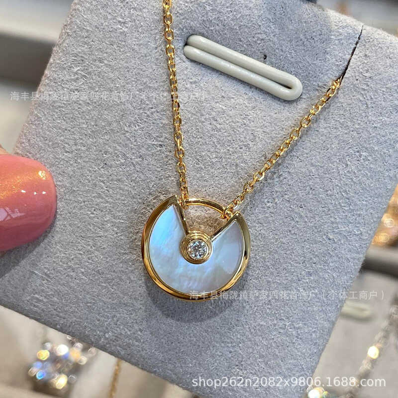 Kajia Plated 18K Necklace Lucky Charm Necklace Amulet Rose Gold Amulet Female Clavicle Chain Pendant