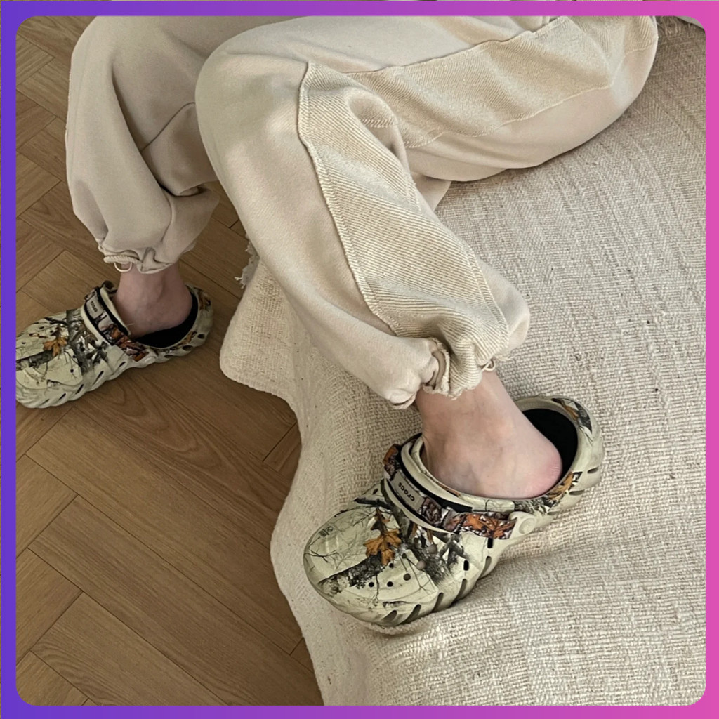 ส่วนลดในเวลาจํากัด 定制版 Classic Clog EVA Bone 白色适用外潮流女凉鞋 男女凉鞋 6a2