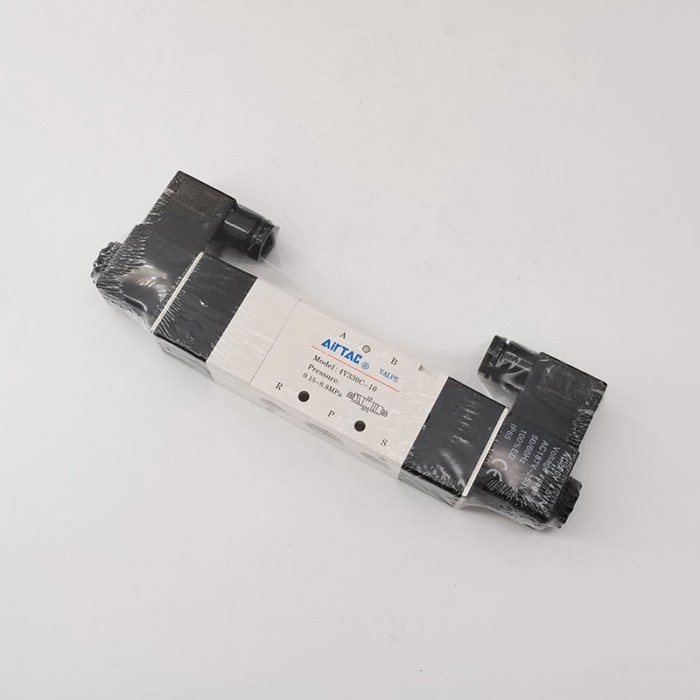 5 way Airtac Pneumatic Air Solenoid Valve 4V330C-10 4V330P /4V330E AC220V 3/8" Port Double Coil 0.1
