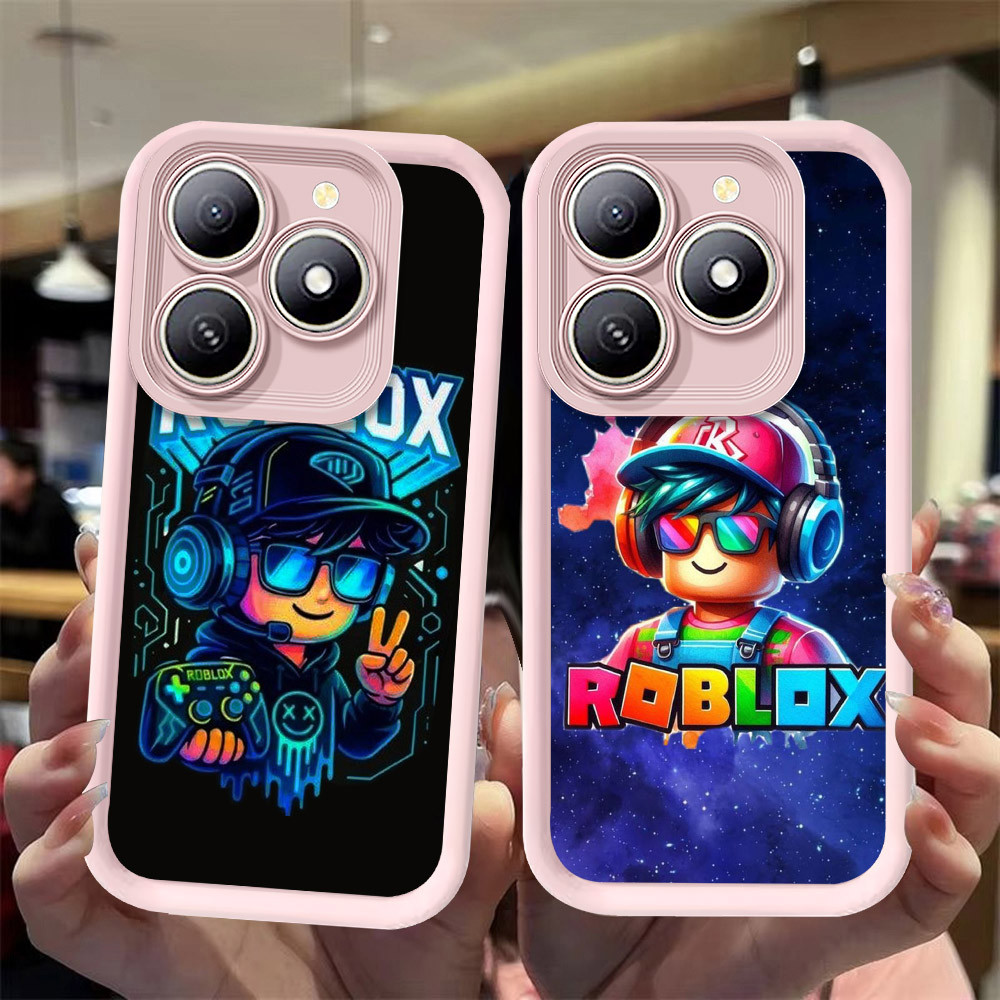 J-29 Roblox ดำขาวชมพูเคสโทรศัพท์หรับ Infinix Smart Hot 50i 30 30i 8 HD 40i Plus Pro Play