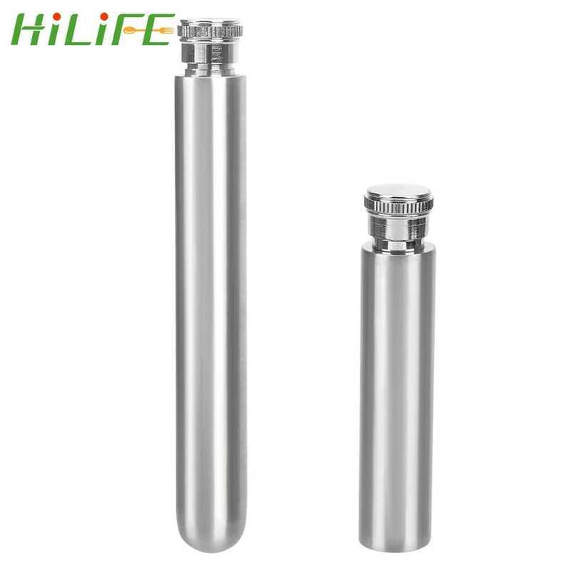 ขวดเหล้า HILIFE ขนาด 1/1.5 ออนซ์ ขวดวิสกี้สแตนเลส ก้นกลม ทรงกระบอก ขวดเหล้าพกพา อุปกรณ์เสริมสำหรับไว