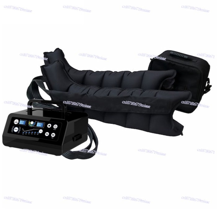Leg Massager Air Wave Massager Air Wave Pressure Massager 4 Chambers 6 Chambers 8 Chambers Black