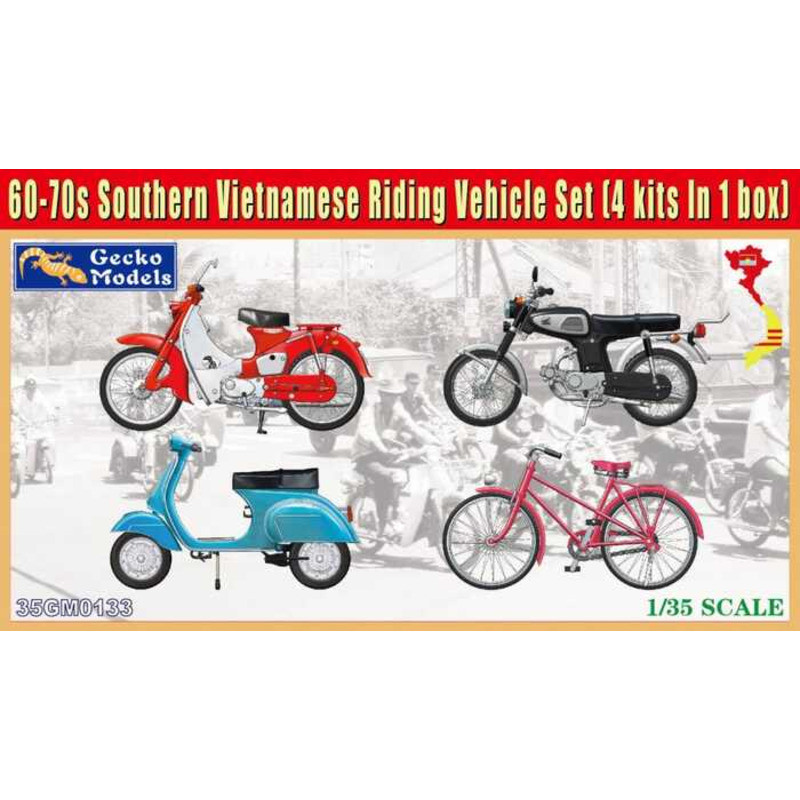 Gecko Models 35GM0133 60~70’s Southern Vietnamese Riding Vehicle Set 1/35 Static model kit