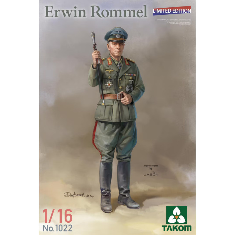 Takom 1022 (NO BOX) Erwin Rommel Limited Edition 1/16 Figure