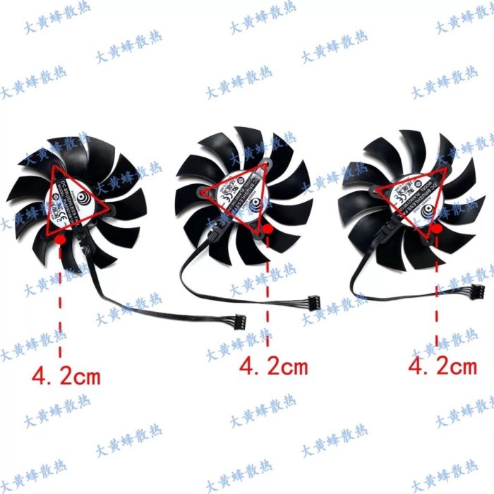 EVGA/EVGA GTX1080ti FTW3 พัดลมระบายความร้อนการ์ดกราฟิก PLA09215B12H