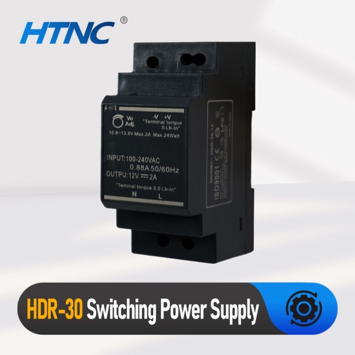 Rail Type Power Supply HDR 30W 5V 12V  24V 48V Industrial DIN Single Group Output Transformer 100-2
