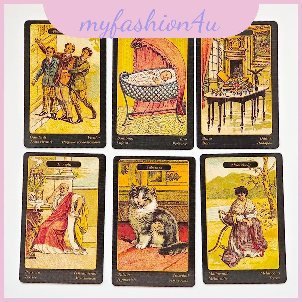 Gypsy Card Oracle Set เนื้อสัมผัสสองด้านสําหรับกิจกรรมทางอารมณ์ทุกวัน Selfdiscovery และ