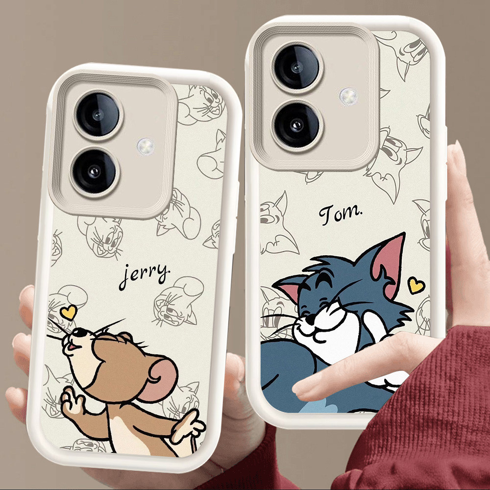 เคสสําหรับ OPPO A5X A79 A5 A3X A3 Pro 5G สีขาวนวล E108 รักคู่