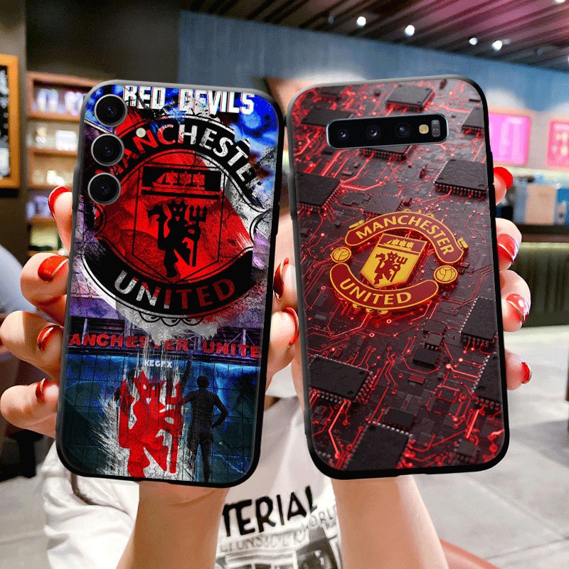SAMSUNG D-14Manchester United FCสําหรับSamsung A54 5G A55 A60 A70 A71 A72 A73 F62 TPUซิลิโคนอ่อนนุ่มกันกระแทกหรูหราเคสโทรศัพท์สีดํา - รูปที่ 3