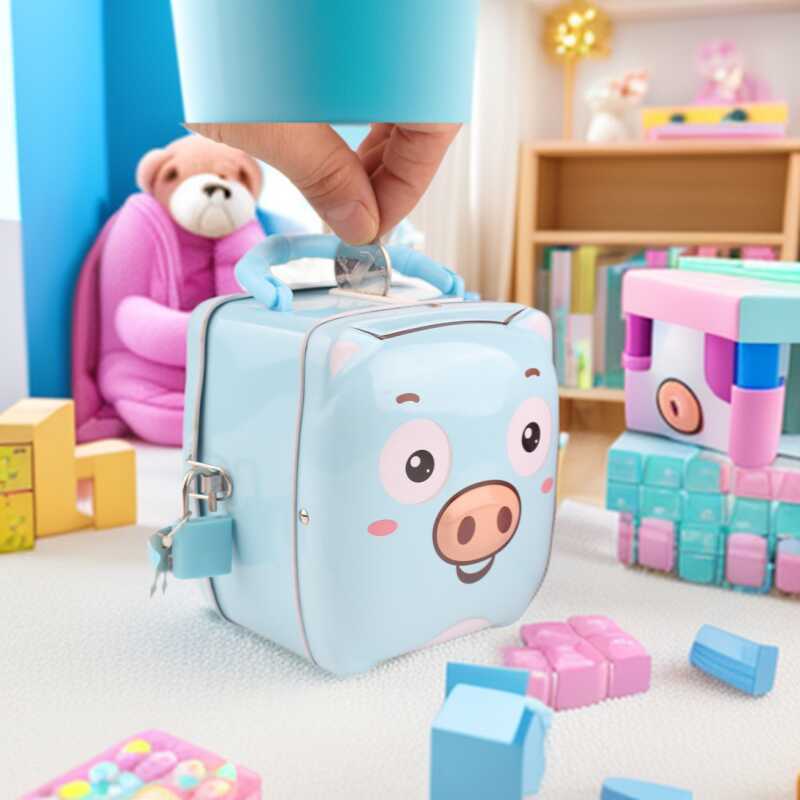 เด็ก Piggy Bank Piggy Bank Piggy Bank Piggy Bank ที่มีการล็อคของขวัญเด็กอนุบาล Pri