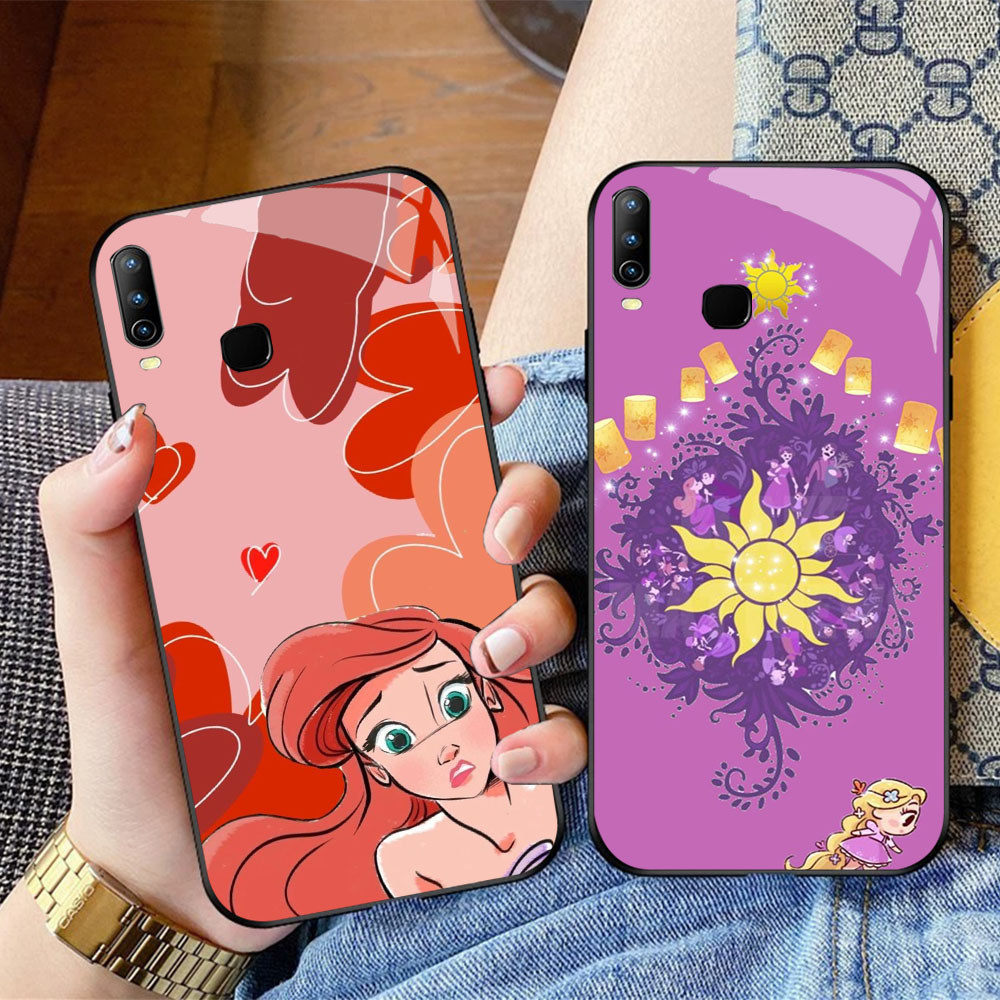 CK-31 Disney Princess Mulan Rapunzel HD Glass Casing สําหรับ VIVO Y17 Y95 Y15 Y85 Y12 Y11 V9 Y89 Y91