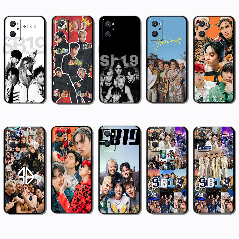 เคสโทรศัพท์สีดําแบบนุ่มสําหรับRealme 7 8 8S 8i 9i 5g 10 Pro Plus sb19 Cover