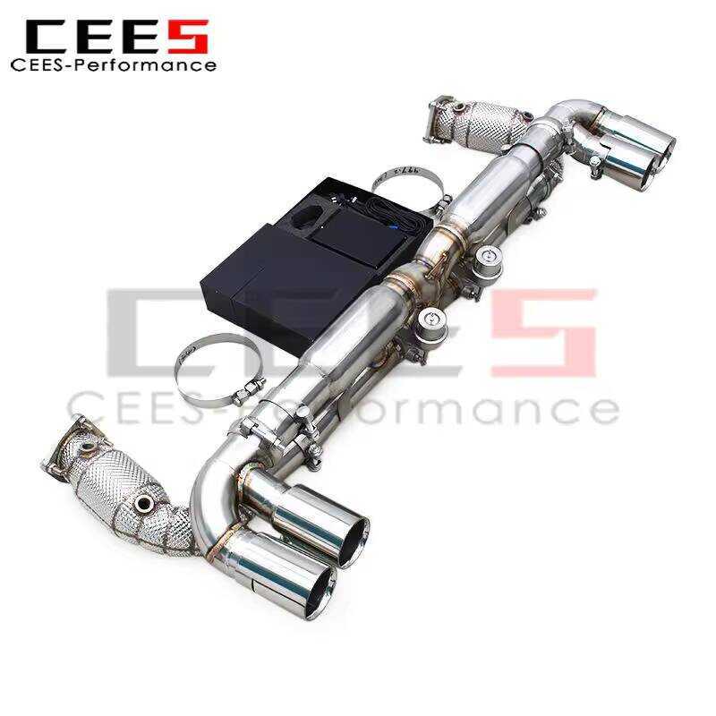 CEES Catback พร้อมตัวเร่งปฏิกิริยาสำหรับ Porsche 911 997/997.2 Turbo 3.8T ปี 2010-2013 ระบบไอเสียแบ