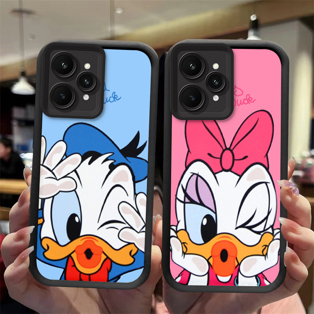J-15 Donald Duck ดำขาวชมพูเคสโทรศัพท์หรับ Realme 9i V23i C35 C31 Q5i 10 V23 5G