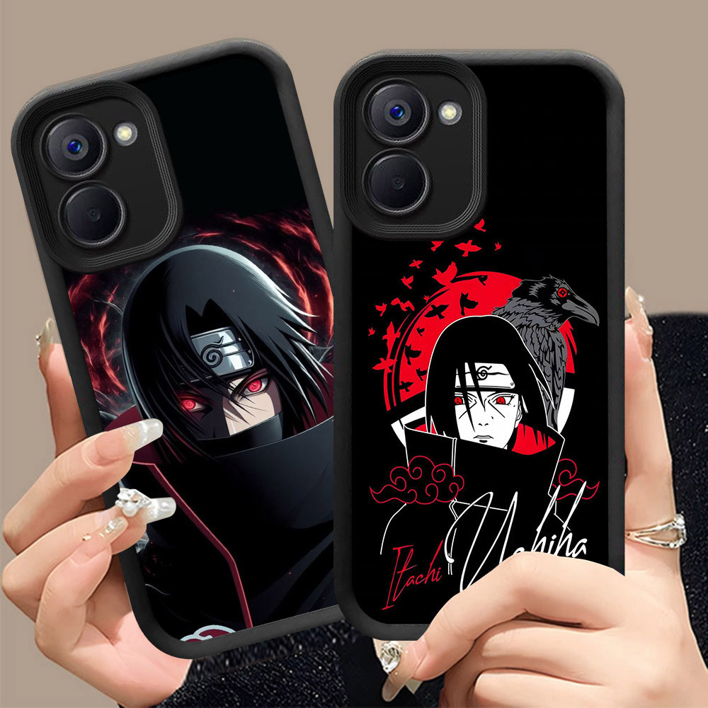 Q-18 Naruto Akatsuki ขาวดำเคสโทรศัพท์หรับ VIVO Y28S Y27S Y36 Y27 5G ปกสีชมพู