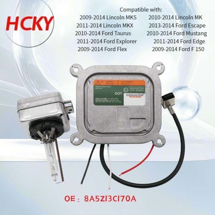 HKCY 10R034663 8A5Z13C170A Xenon HID Headlight Ballast D3S 6000K Bulb OEM Direct Replacement  Ford