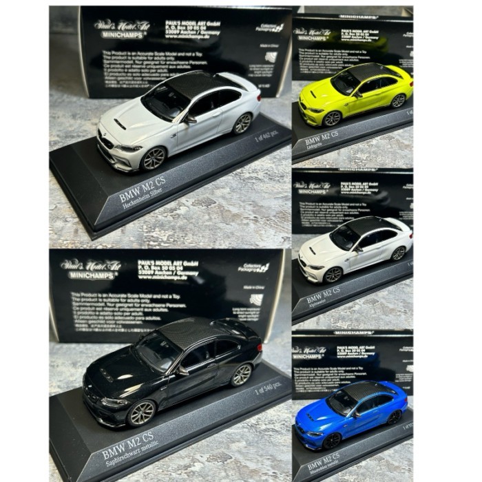 2022 BMW M2CS Alloy รุ่น M2 1/43 Mini Cut BMW Minichamps