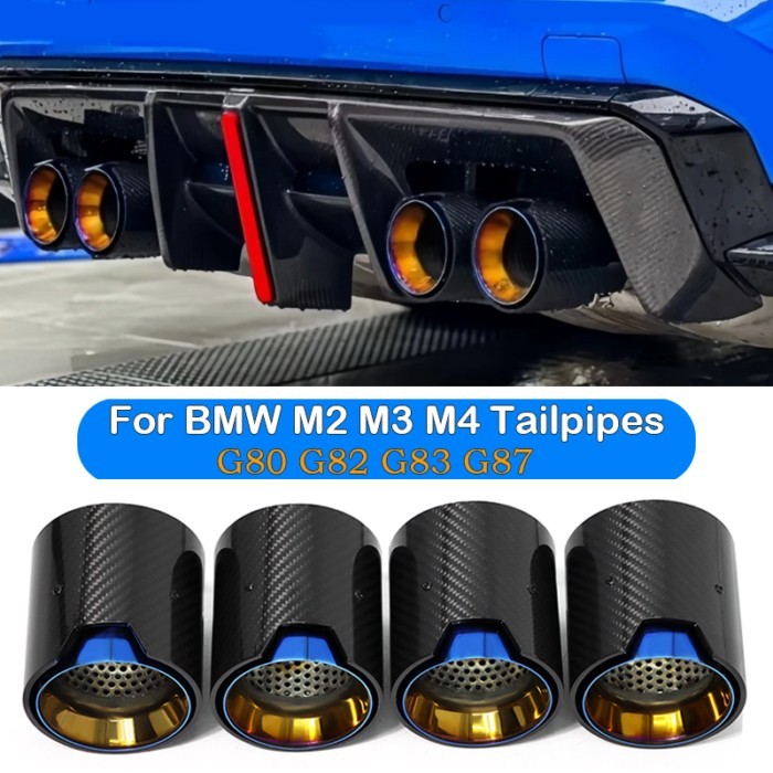For BMW G80 G82 G83 G87 M2 M3 M4 Muffler Tailpipe Replacement Exhaust System Nozzle M Performance C
