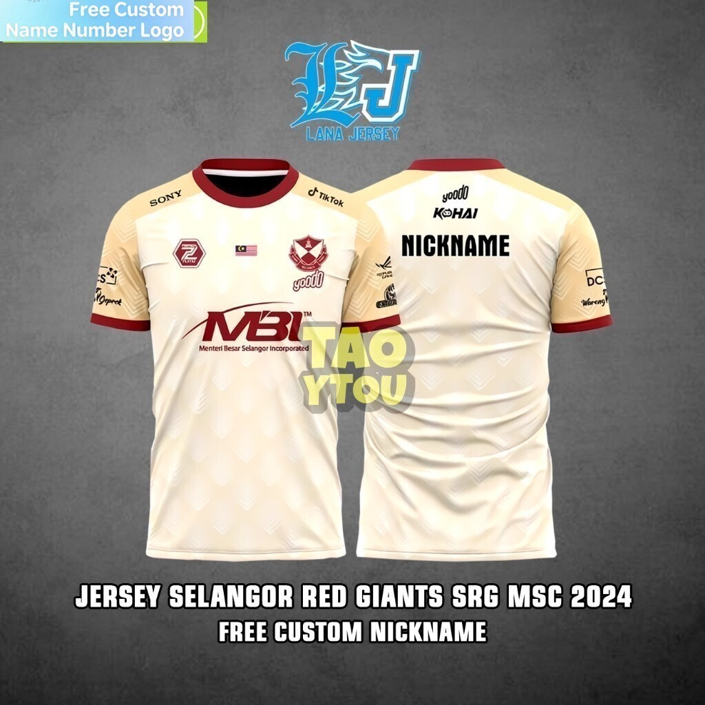 Jersey Hose Red Giants Srg Msc Edition [ฟรี Nickame แบบกําหนดเอง]

