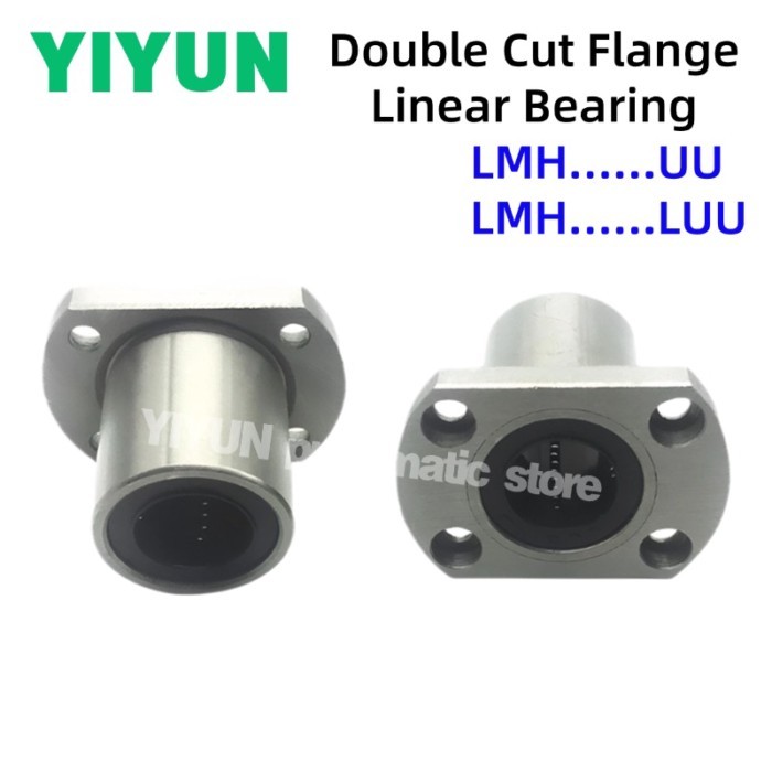 1-10pcs LMH Double Cut Flange Linear Bearing LMH6UU LMH8UU LMH10UU LMH12UU LMH16UU LMH20UU LMH25UU