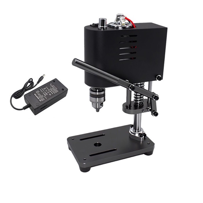 Mini Desktop Drill Press - Small DC Variable Speed Electric Drill, Bench Drill for Home Use, Precis