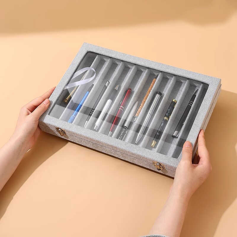 oof Pen Storage Box With Lid, Household Pen Name Pen Collection Box, Large Capacity Pen Display Box