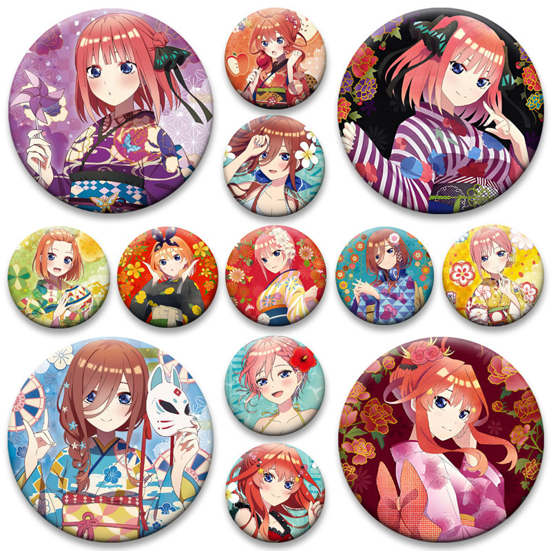 Nakano Itsuki,Nakano Yotsuba,Nakano Miku Badge Nakano Nino,Nakano Yotsugi Raichiha เข็มกลัด Quintess