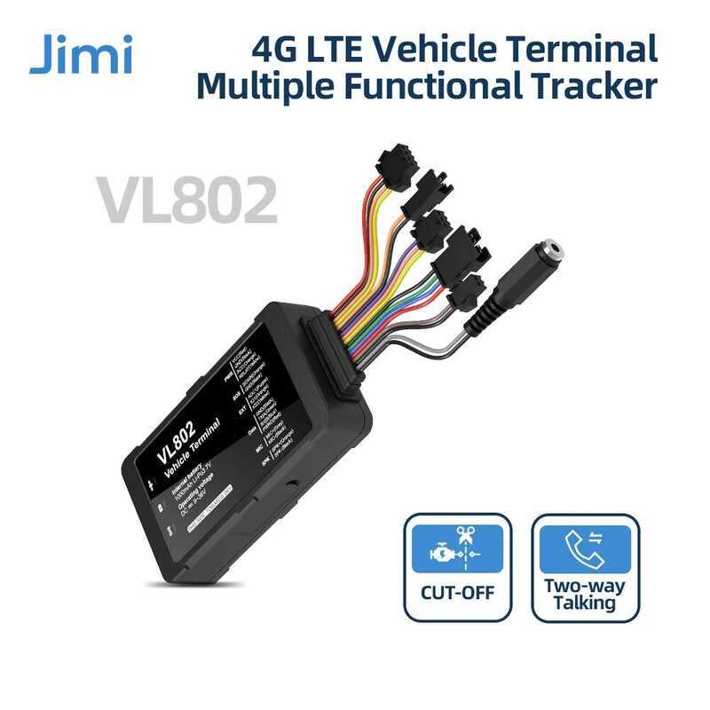 Jimi VL802 4G GPS Tracker พร้อมการติดตามแบบเรียลไทม์ระยะไกลตัดผ่าน APP Web หลายการแจ้งเตือนรถ Tracke