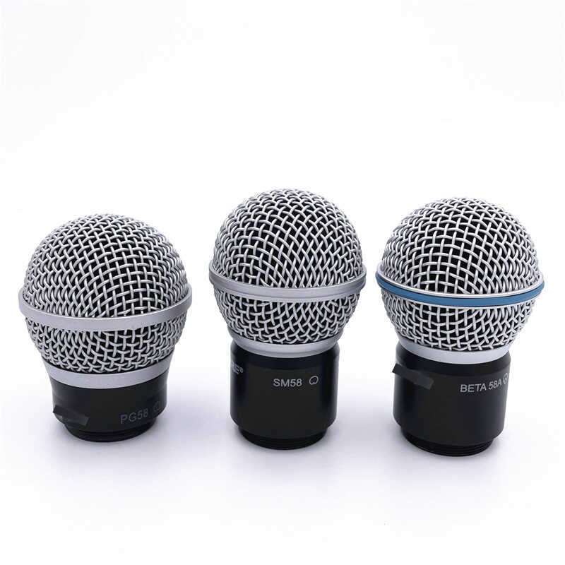 BETA58A SM58 PG58 หัวไมโครโฟนบน SLX2 PGX2 QLXD2 ไร้สายมือถือไมโครโฟนหัวไมโครโฟน