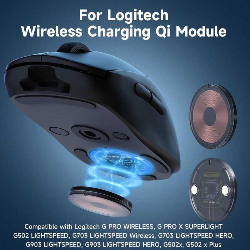 สําหรับ Logitech ชาร์จ QI โมดูลฐานสําหรับ Logi G502 G703 G903 G Pro X GPW Wireless Charger เมาส์อุปก
