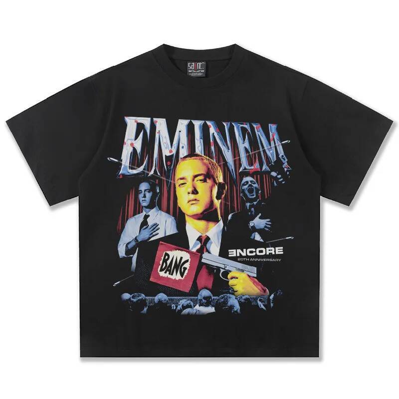 Eminem Encore Anniversary Graphic T-Shirt Men Women Large Rapper Casual Cotton Short Sleeve Trendy S