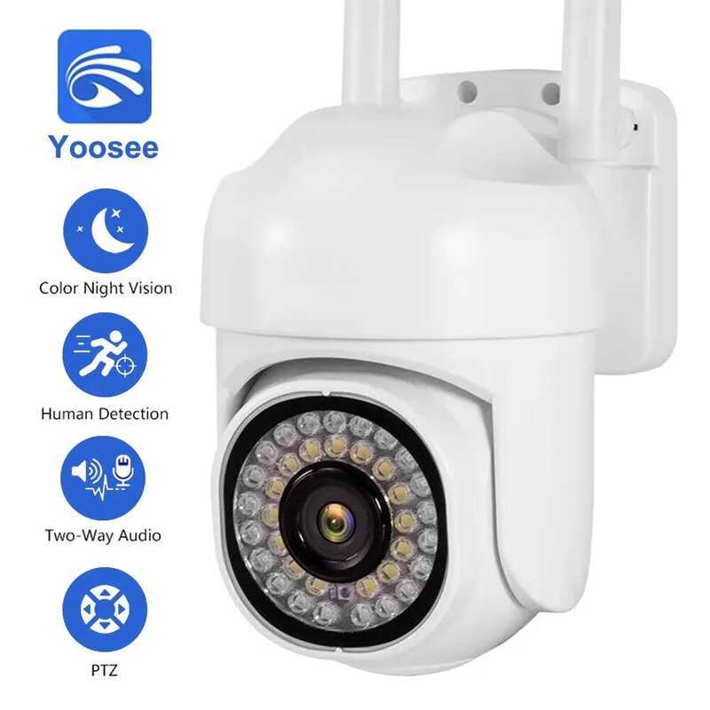 กล้องวงจรปิด Yoosee WiFi IP 5MP PTZ สำหรับภายนอกอาคาร กันน้ำ มองเห็นภาพสีในเวลากลางคืน ตรวจจับความเค