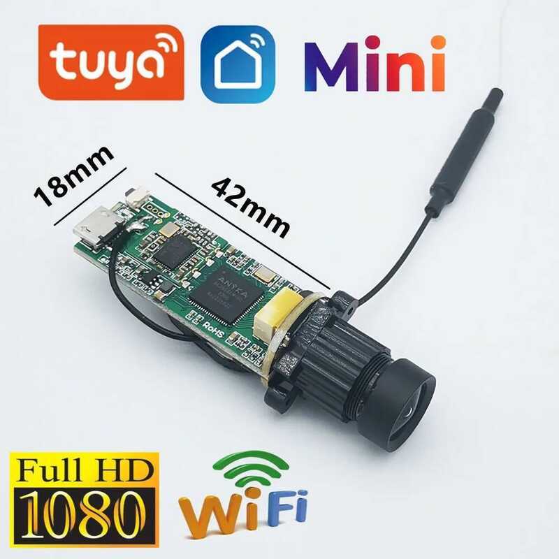โมดูลกล้อง DIY Tuya ขนาดเล็ก 1080P ไร้สาย IPC พร้อมเครื่องมือขันสกรู เลนส์ขนาดเล็ก รองรับ Onvif RTSP
