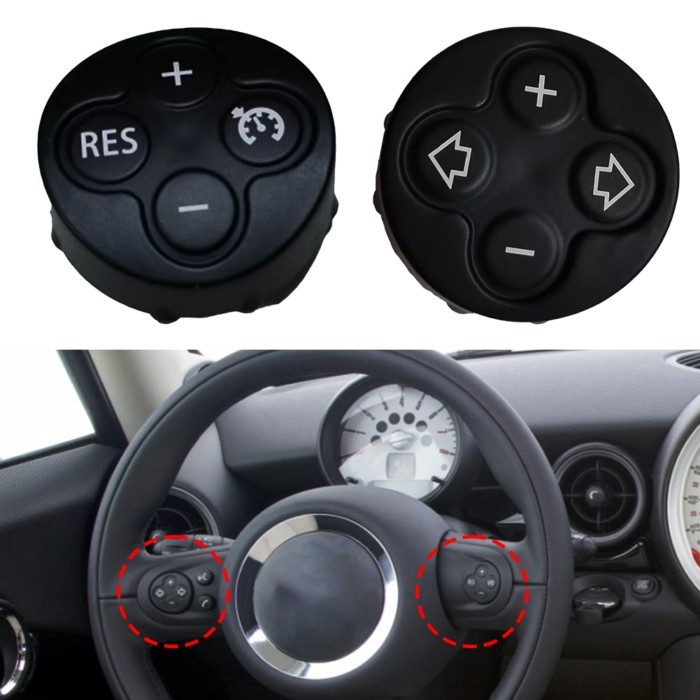 1 Pair Car Steering Wheel Switch Cruise Control Button Covers For BMW For MINI For Cooper R55 R56 R
