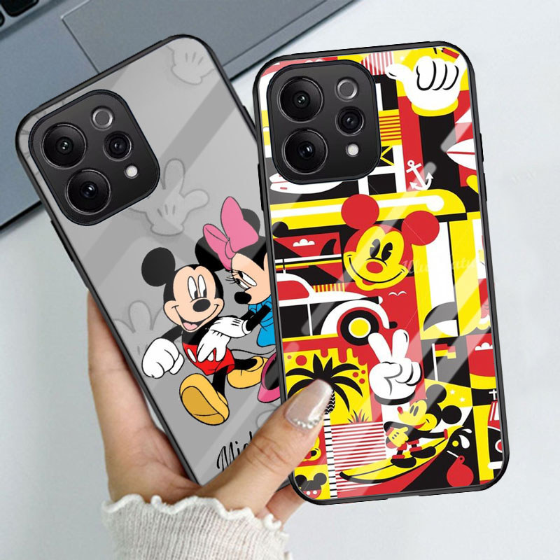 T-22 Mickey Minnie Mouse ปลอกกระจกนิรภัยสําหรับ VIVO FE Y05 ELite V9 Y81i Y200E V70 Y200 T3 Y11d 5G 
