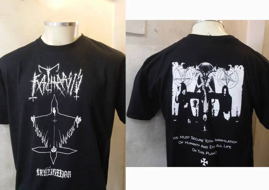 Katharsis - เสื้อ Kruzifixion Moonblood Teinatanblood Beherit Antaeus Blasphmy