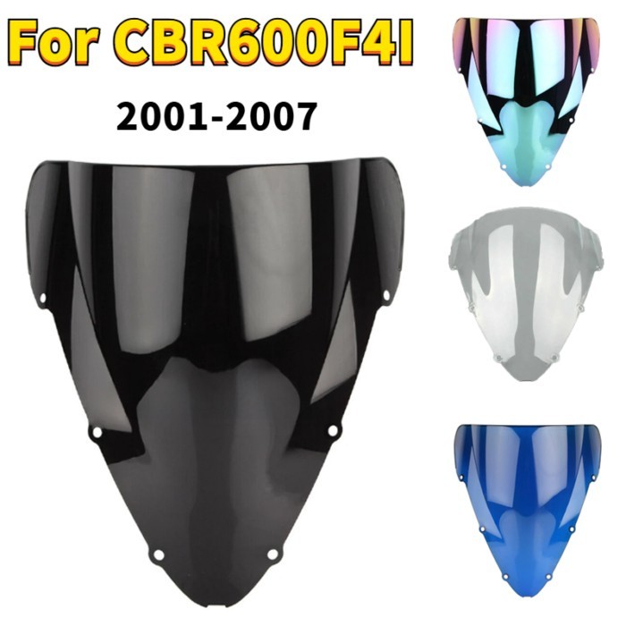 Black Windshield WindScreen Double Bubble CBRF4I  CBR600F4I for Honda CBR 600 F4I CBR600 2001 2002