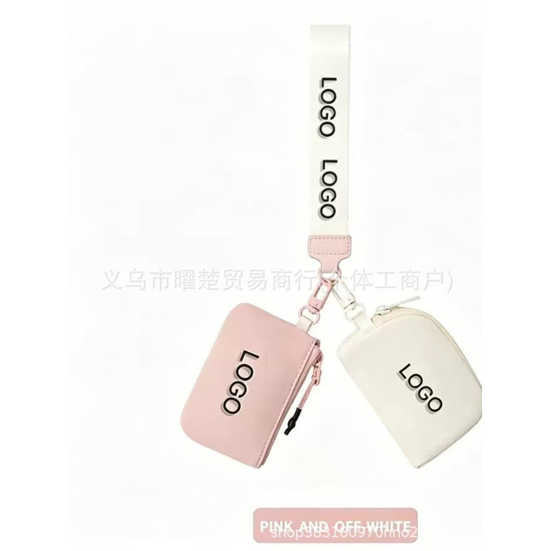 1u1u Letter Street Wear Original Label กระเป๋าข้อมือไนลอนกันน้ําแฟชั่นกระเป๋าเงินเหรียญแบบพกพา Lulu 