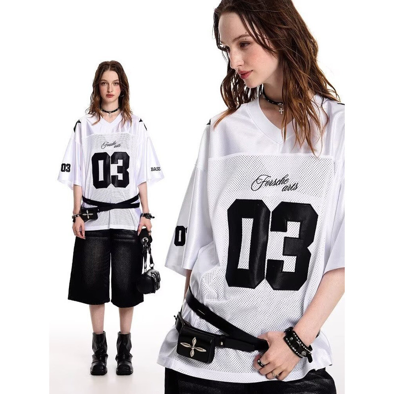 เกาหลีเกาหลี 20Archives ฤดูร้อน Jersey เสื้อยืดแขนสั้น Lee Ji-Yeon Jiang Shiqi สไตล์เดียวกันผู้หญิง