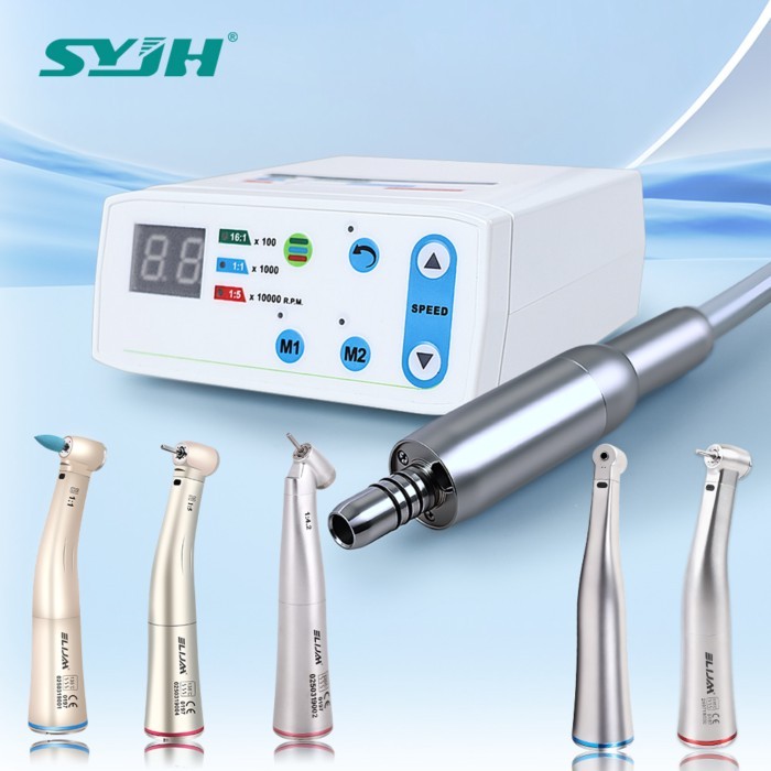 Dental Electric LED Brushless Micro Motor Internal Water Spray 1:1/1:5/1:4.2/16:1 Fiber Optic Low S