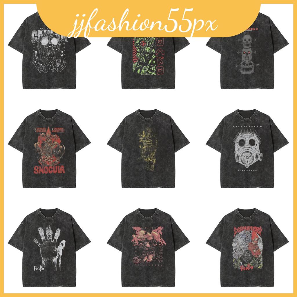 การ์ตูนเสื้อ T Dorohedoro สําหรับเด็กวัยรุ่นฤดูร้อนแขนสั้นแฟชั่นผ้าฝ้าย