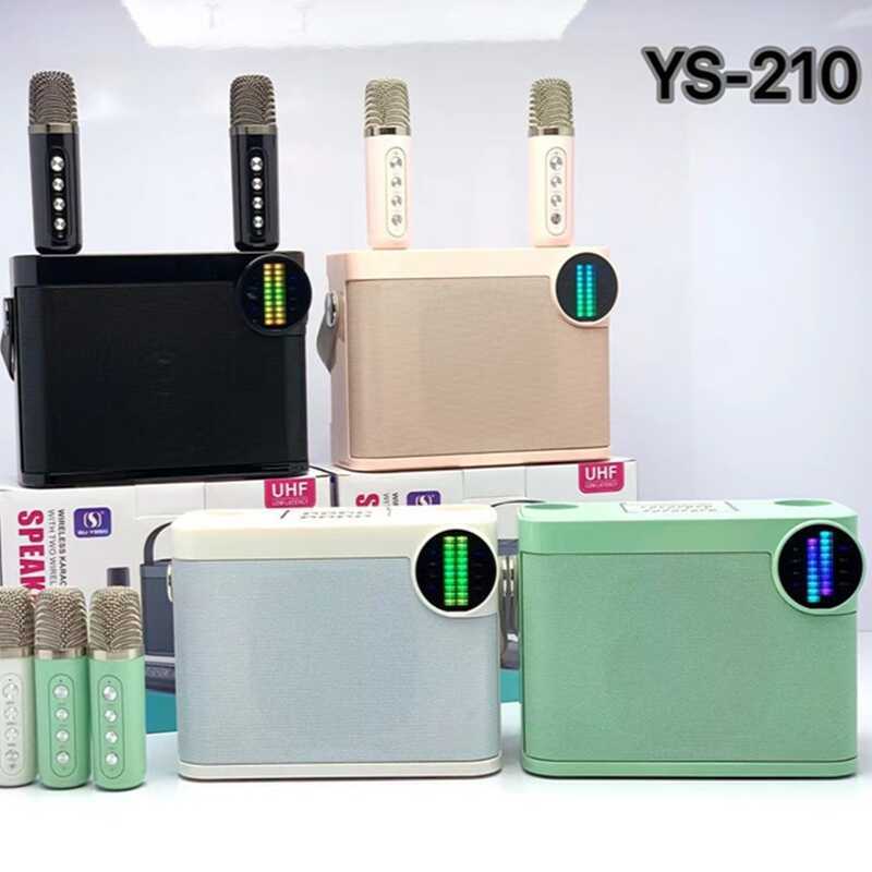 YS-210 ลําโพงบลูทูธไร้สายแบบพกพาไมโครโฟน All-in-One Family KTV Audio K Song Set