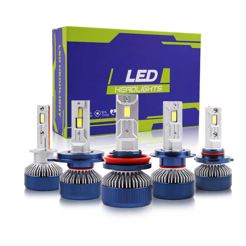 Y2 หลอดทองแดงคู่ H11 หลอดไฟไฟหน้ารถ LED H7H4 การปรับเปลี่ยนไฟรถยนต์ Super Bright H1 ไฟหน้ารถขนาดเล็ก