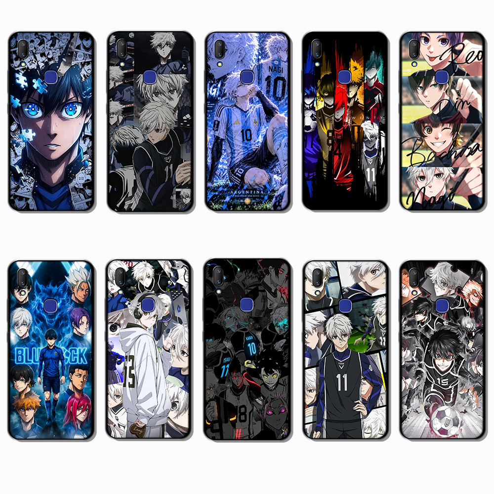 เคสโทรศัพท์สีดําแบบนุ่มสําหรับ Vivo Y31 Y3S Y35 Y36 Y50 Y51 Y55 Y55S BLUE LOCK caseg