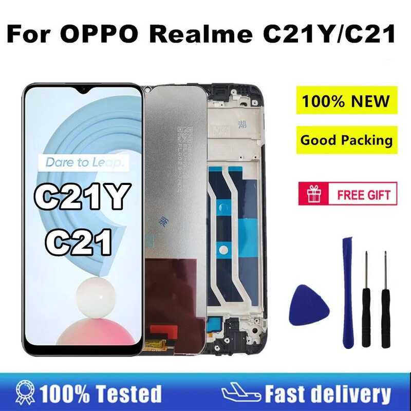 หน้าจอ LCD ขนาด 6.5 นิ้ว รุ่น C21Y C21 สำหรับ OPPO Realme C21Y RMX3261 RMX3263 พร้อมชุดหน้าจอสัมผัสแ