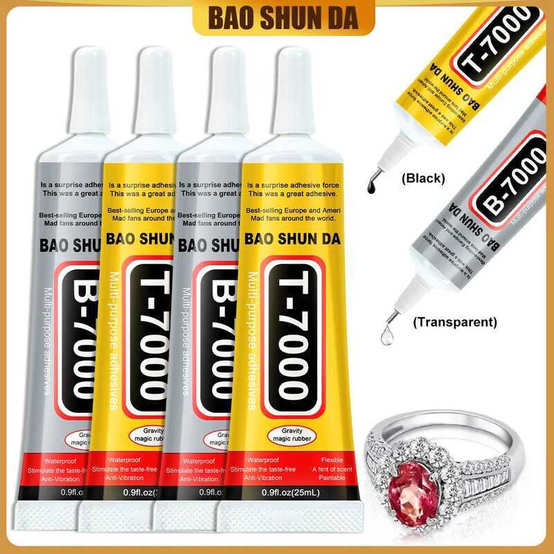 กาวใส B-7000 ขนาด 25 มล. สำหรับซ่อมโทรศัพท์มือถือ กาวอเนกประสงค์สำหรับพลาสติกและกระจก B7000 กาวสำหรั